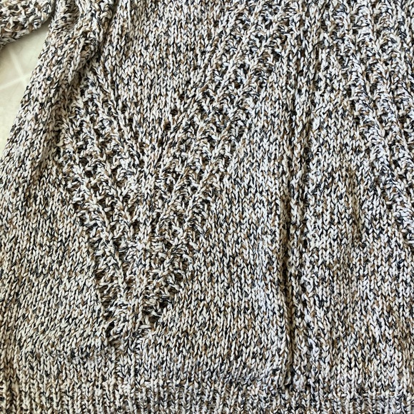 J Jill Open Loose Weave Neutral Sweater 3/4 sleeve - Picture 3 of 6